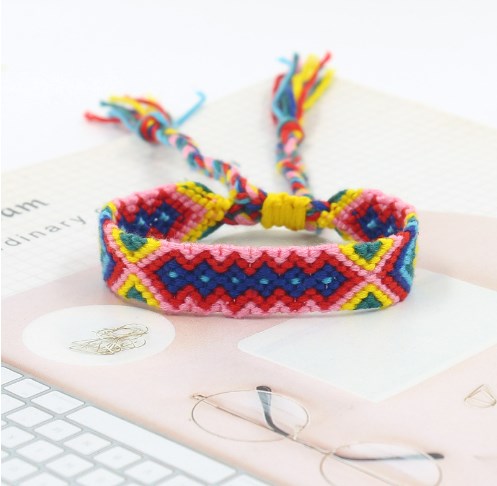 Double Layer Wave Anklet with Totem Handwoven Design