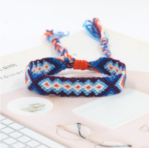 Double Layer Wave Anklet with Totem Handwoven Design