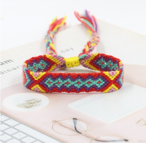 Double Layer Wave Anklet with Totem Handwoven Design