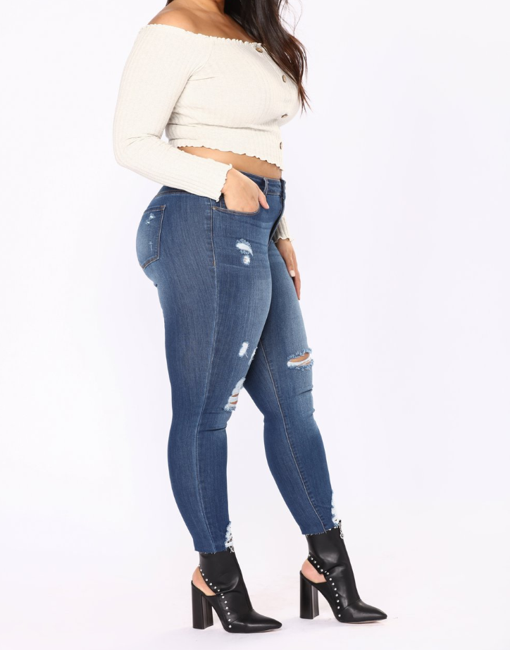 Ripped Blue Denim Jeans
