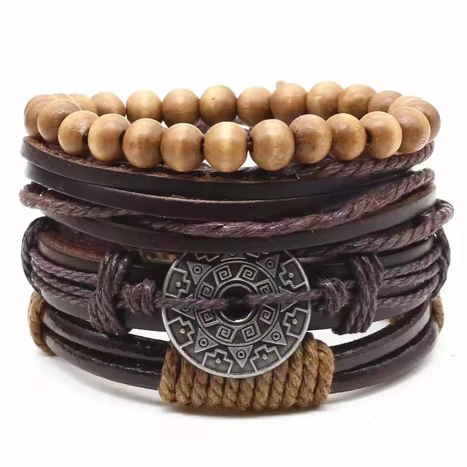 Four-Piece Set of Carpink Hardware Woven Bracelets