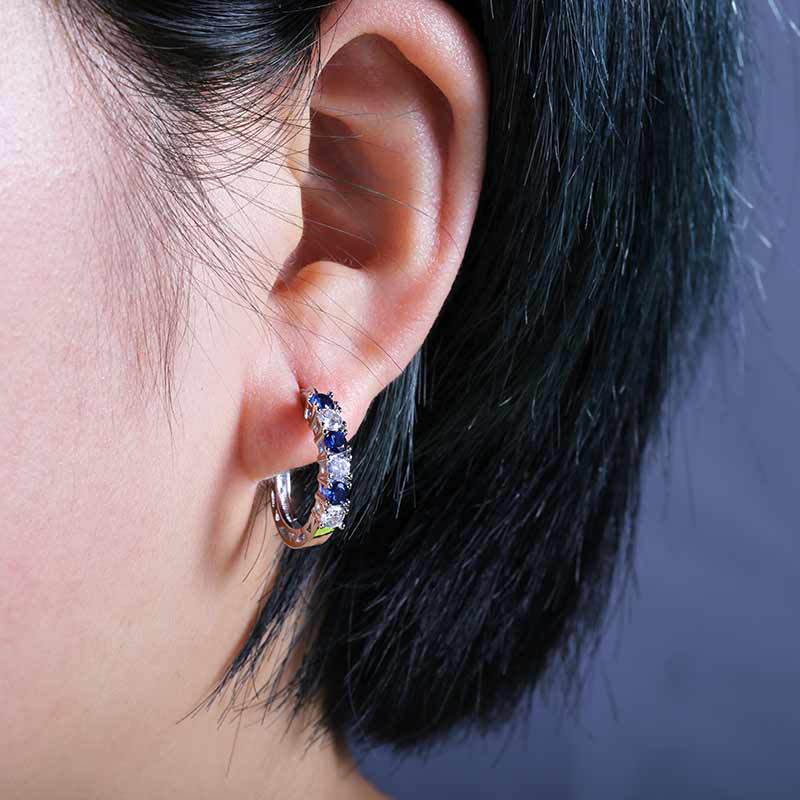 Colorful Zircon Earrings for Ladies - Fashion Versatile Style