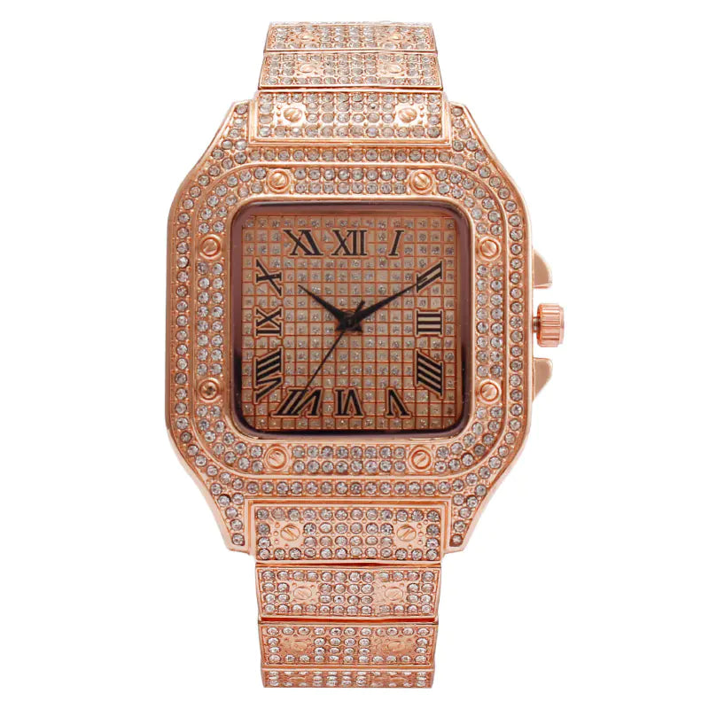 Square Diamond Gradient Roman Ladies Watch