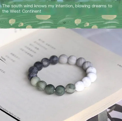 White Turquoise Collectible Bracelet with Rosary