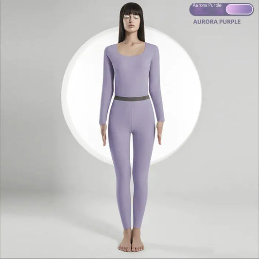 Women's Thermal Underwear Set - Long-Sleeved Fleece Trousers