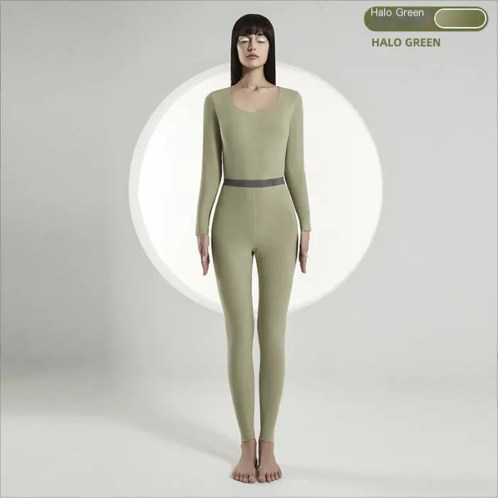 Women's Thermal Underwear Set - Long-Sleeved Fleece Trousers